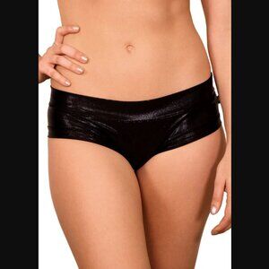❣️2/$36 Cleo the Hurricane Metallic Hot Pants Pole Scrunch Bum Black Size XS